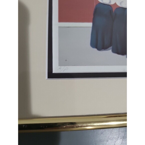 Frank Whipple "Art Appreciation " Signed Print A/P VTG Matted And Gold Frame - Picture 10 of 15